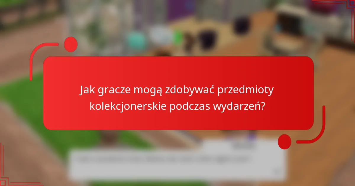 Jak gracze mogą zdobywać przedmioty kolekcjonerskie podczas wydarzeń?